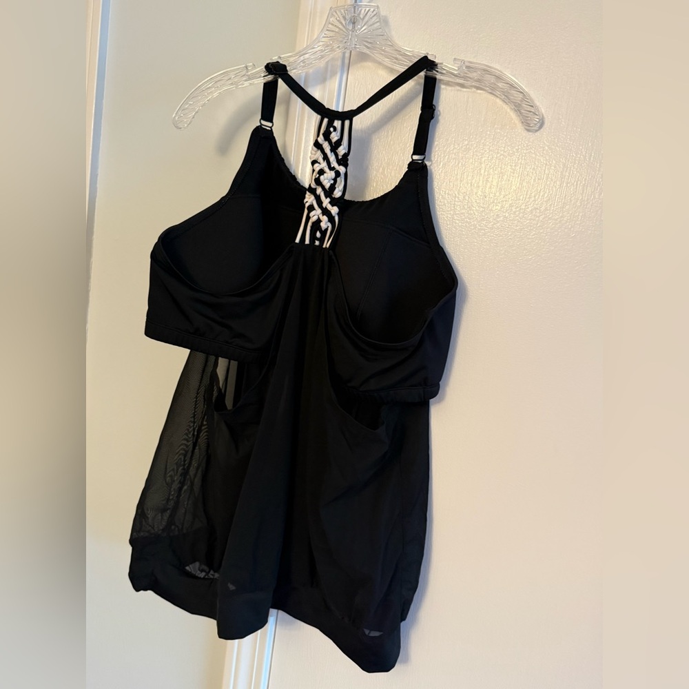 Black Halter Swimsuit with Braided Strap - Picture 4 of 7